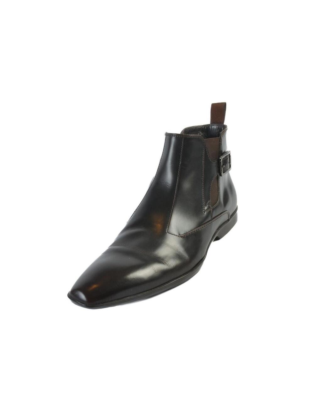 Hugo Boss Dark Brown Bredo Buckle Boots 10 37242